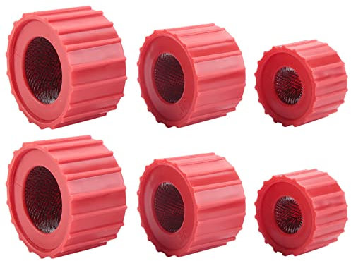 Papiivan 6 Pieces Copper Pipe Cleaners,Enhanced Pipe Cleaning Brush Set, Handy Sized Plumber, Tube Cleaner Brush for Copper, Plumber's Helper Pipe Cleaner (3 Sizes)