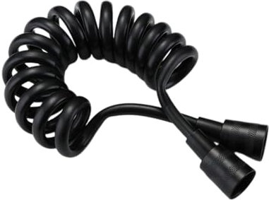 Teleskop-Duschschlauch, Badezimmer, Feder, elastisch, Sanitär-WC-Sprühgerät für Zuhause, Hotel, Schlafsaal, Duschraum, 2 m, Schwarz