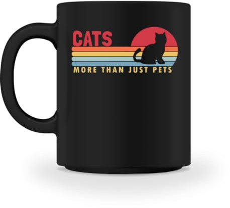 Generisch Cats more than Pets Miezekatze Gatito - Taza, Negro , M
