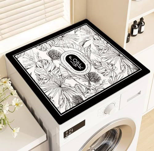 Cubierta Absorbente Lavadora,Cubierta Antipolvo Lavadora Antideslizante,Fundas Para Lavadoras/Secadora Protector Cubierta Superior,Cubierta Absorbente Lavadora,Armarios, mesa de centro C,40x40cm
