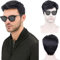 TSHAOUN Herren Perücke Schwarz Perücke Kurze Herrenperücke Gelockte Herren Boyband Perücke Kostüm Natürliche Daily Kurz Perücke mit Sonnenbrille, 70er 80er Disco Täglich Halloween Perücke (Schwarz)