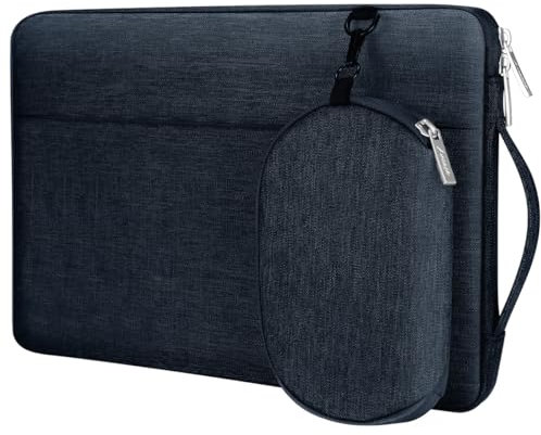 Aucase 13-14 Inch Laptop Sleeve Case for MacBook Pro Air 13/14, Water Repellent and Shock Resistant Soft Padded Case with Pocket Handle and Detachable Accessories Pouch