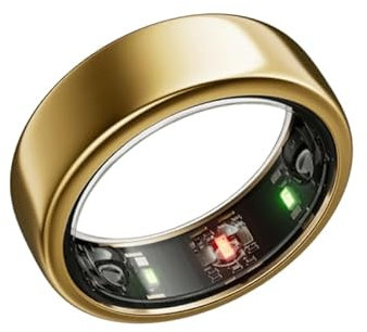 Gloring Anello Smart | Anello Intelligente | Ring Smart | Anello Smart Android | Anello Smart IOS |Smart Ring | Anello fitness | Anello sonno | Wearable | Anello Smart Uomo Donna (Oro, 6)