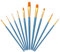 ILantule 10Pcs Paint Brushes,Multiple Sizes Nylon Hair Brush Wooden Pen Body,Suitable for Acrylic,Watercolour,Oil and Gouache Paintings for Children and Adults