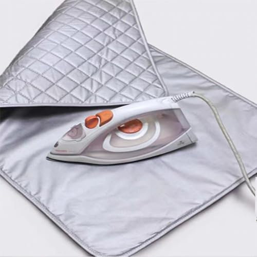 QSPNVFB Bügelunterlage Für Tisch, Bügelmatte Mit Polsterung, Tragbares Bügeldecke, Bügelbrett-Alternative Bezug, Gesteppt Decke Bügelbrett, rutschfeste(31x55 inch (140x80cm))