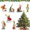7 Stück Weihnachtsbaum Hängende Dekoration,Weihnachten Deko,Weihnachtsanhänger 2D Elf Christmas Decorations,2025 Lustige Christbaumschmuck,für Home Decorations (7B)