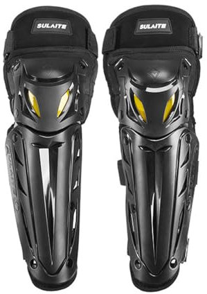 BaronHong Rodilleras y coderas para moto, equipo de protección de motocicleta para adultos, espinilleras para colisiones duras en carreras de motocross (pack de 2 (rodilla), M
