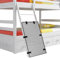 Kingshion Etagenbett-Leiter-Abdeckung, Kleinkind-Etagenbett, Treppenschutz, Grau, 78 x 38,1 cm, verstellbares und faltbares Sicherheitsdesign