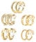 5 Paare Clip Ohrringe Hypoallergen, Gold Ohrclips Ohne Ohrlöcher, Creolen Für Damen Frauen, Klipp Ohrringe Goldene