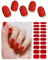 Wahrshei Nagelfolien | V Red UV Gel Nagelfolie | Nagelfolie Selbstklebend | Gel Nail Stickers, Gellack Wraps für Nagel