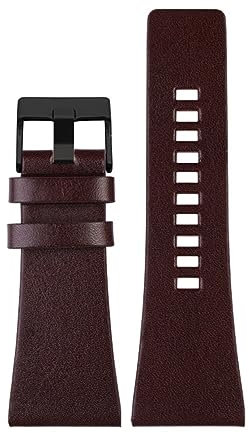 TVKSIPAR Echtes Leder-Armband, Passend For Diesel DZ7406 DZ7408 DZ4280 DZ4343 Uhrenarmband 22 Mm 24 Mm 26 Mm 28 Mm 30 Mm 32 Mm Herrenarmband(Brown black clasp,28mm)