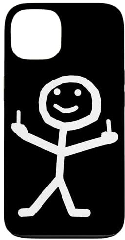 Hülle für iPhone 13 Stickman Mittelfinger Lustige Silhouette Nasty Joke Party