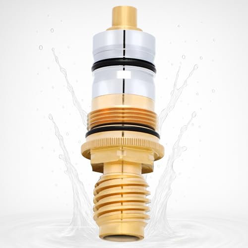 GR-47450000 für Grohe 1/2' Thermostatkartusche, für Grohe 47450 Kartusche, 47450 kompatibel mit Grohtherm 1000, 2000, Auto 2000 Systemen, Präzisionstemperaturregelung, Messing