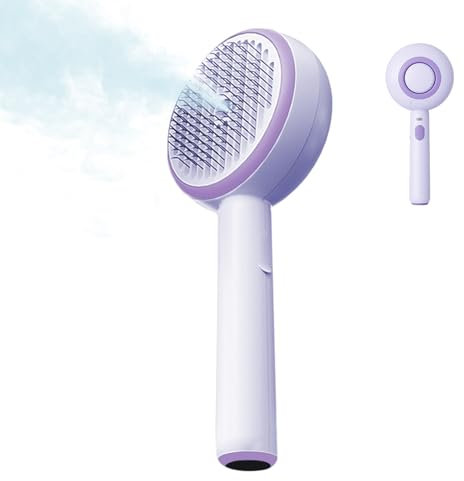 Katzen-Dampfbürste zum Ausfallen | Selbstreinigende antistatische Katzenbürste mit Dampf | Tragbares Fellpflegewerkzeug für langes kurzes Haar Welpen Kätzchen Tiere