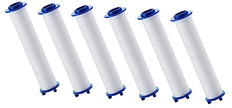 SHINEOFI 6pièces Filtre Pommeau Douche Remplacement PP Coton Anti-calcaire Haute Pression Filtre Bain Maison