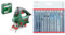Bosch Home and Garden Stichsäge PST 900 PEL (620W, Hubzahl bei Leerlauf 500 bis 3100 U/min, in Kunststoffkoffer), 06033A0200 + Accessories 10tlg. Stichsägenblätter Set (für Holz und Metall, Zubehör)