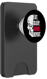 Eat Sleep Brawl Wiederhole lustige Videospieler-Spiele PopSockets PopWallet für MagSafe