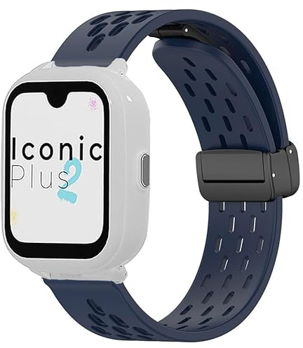 Lamshaw Correas de Repuesto Compatibles con SaveFamily SmartWatch-Banda de Silicona Transpirable, Ajustable y Cómoda-Compatible con SaveFamily Iconic Plus 2/Senior/SaveWatch Plus 4G 20mm Correas