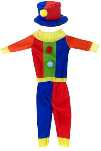 The Boo Crew - Halloween Doll Clown Costume, Idea for Soft Plush Figure for Room Decor, Spooky Tabletop Decoration, Seasonal Collectable, Tradition for Kids & Adults