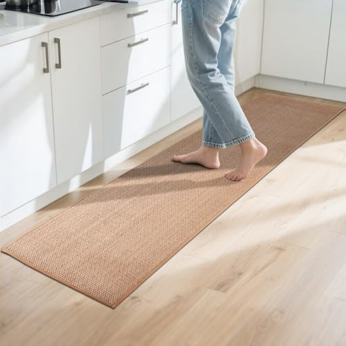 Eirolace Alfombra Cocina Lavable Antideslizante, Alfombra de Cocina Tejida Delante del Fregadero Larga, para lavadero, Entrada, Pasillo, Salón, Dormitorio 45 x 180cm