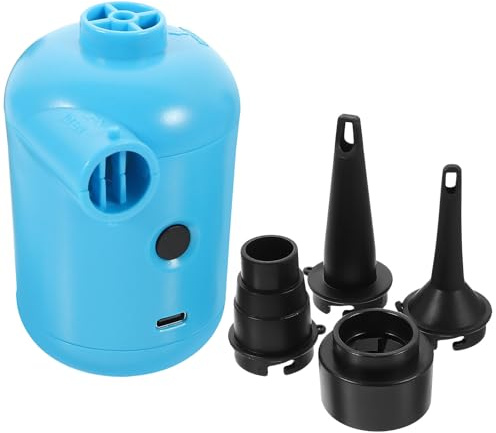 JECOMPRIS Pompe à Air Électrique USB Compacte Bleue pour Gonflage Rapide, Pompe à Air de Camping Portable pour Matelas Pneumatique, Bateau Gonflable et Tente, Compresseur d'air Domestique