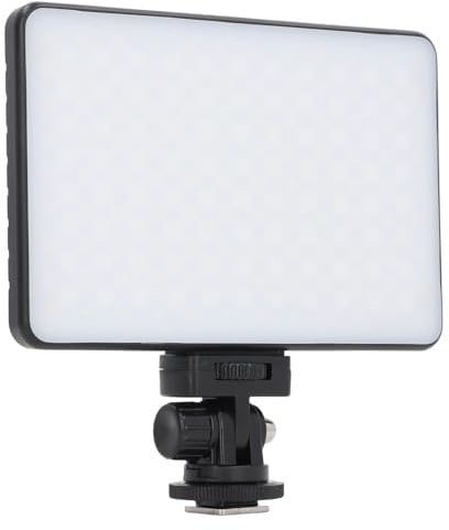 Tixiyu LED-Videoleuchte, Professionell, Tragbar, 120-Grad-Beleuchtung, Kameraleuchte für DSLR-Videokamera, Stativ-Lichtstativ