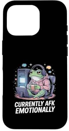 Hülle für iPhone 16 Pro Aktuell AFK Emotional Gamer Frog