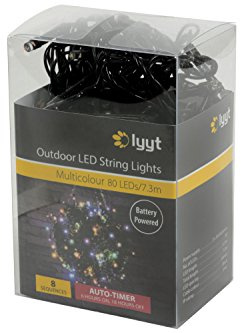 80 LED Battery String Light Multicolour