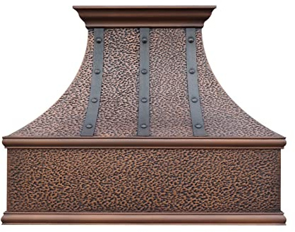 Copper Cooker Hood Cover with One-piece Powerful Stainless Steel Vent H7HOTR
