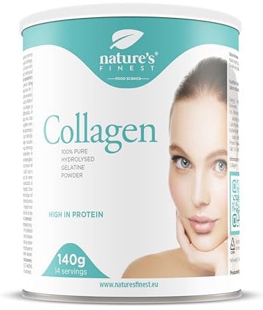 Nature's Finest Polvere di Collagene 140 g | Tutta la polvere di collagene naturale ad alto assorbimento | per bei capelli, unghie e pelle