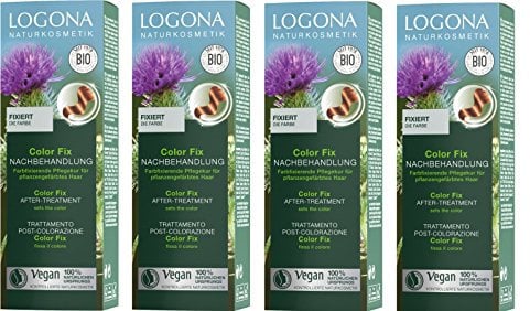LOGONA NATURKOSMETIK Color Fix Nachbehandlung, fixiert die Farbe, 4 x 100ml