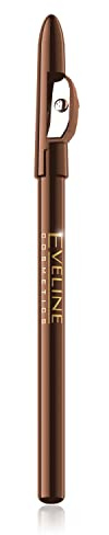 Eveline Cosmetics Brauner Eyeliner-Stift mit integriertem Anspitzer - Ultra-weiche Textur für einfache Anwendung und perfekte Linien