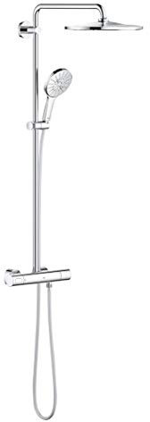 GROHE Rainshower Smartactive 310 - Duschsystem mit Thermostatbatterie (Wandmontage, höhenverstellbar, Verbrühungsschutz, Sicherheitssperre bei 38°C), chrom, 26647000
