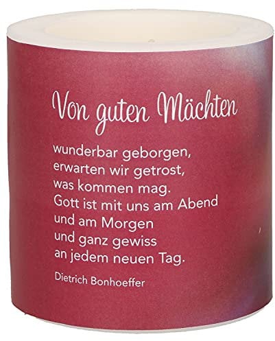 Lampionkerze Gute Mächte Dietrich Bonhoeffer Wachskerze Segensgruß Gott
