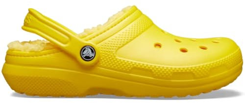 Crocs Unisex Klassieke gevoerde klomp clogs and mules shoes shoes, Lemon, 37/38 EU