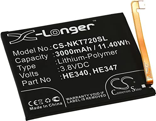 Batteria per cellulare, smartphone Nokia TA-1041, 3,8V, Li-Polymer