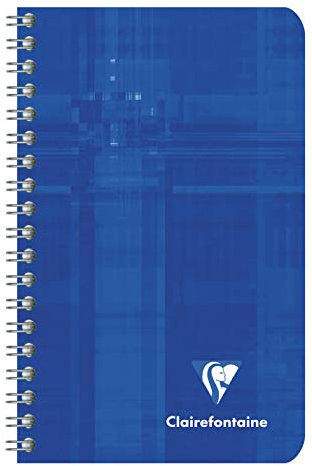 Clairefontaine 8582C - Packung mit 10 Notizbücher mit Spiralbindung, 7,5 x 12 cm, kariert, 90 g, 50 Blatt, farbig sortiert, 1 Pack