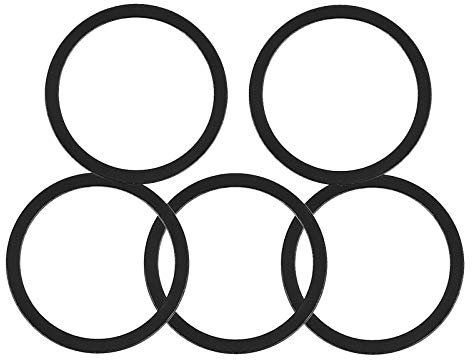 Perfeclan 5pcs Fahrrad Spacer, Tretlager Headset Scheiben, aus aus Schwungrad Hub Spacer, Fahrrad Tretlager Achsen Dichtung 35mm Innen Durchmesser, Schwarz 2,5mm