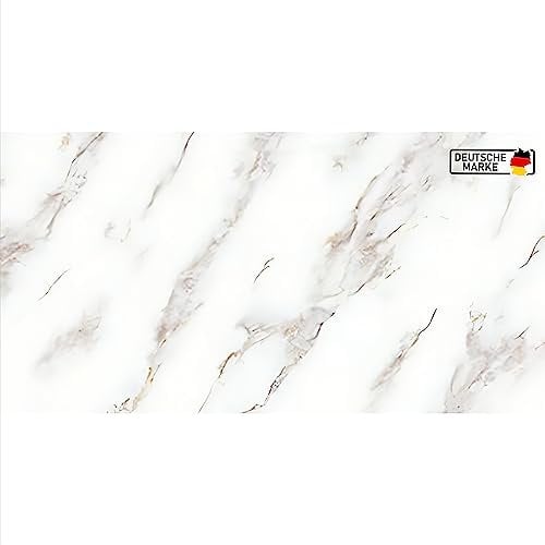AS Country Stone Wandpaneele in Marmoroptik | 60x120 cm | PVC Wandverkleidung aus Kunststoffplatten für Küche, Bad & mehr | Küchenrückwand Platte Wandpaneel | Ice Berg Beige