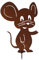 Rost Gartenfigur Maus zum Einschrauben