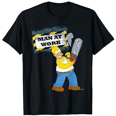 Les Simpsons Homer Graphic Man Work Handyman Humour Avertissement T-Shirt