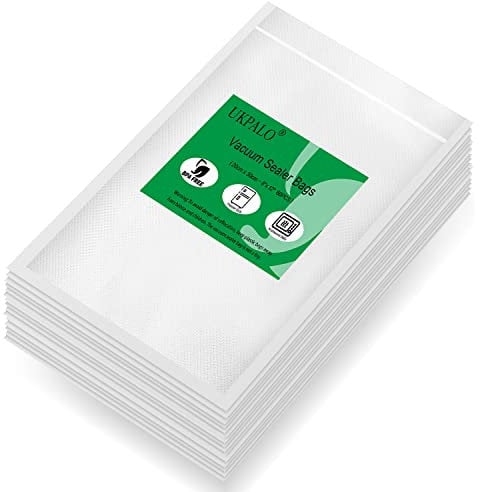 UKPALO 60 PCS 20cm x 30cm Vacuum Sealer Bags, 4 mil Thicken Food Save Bags, BPA Free Vacuum Seal Bags, Heavy Duty, Great for Vac Seal Storage and Sous Vide