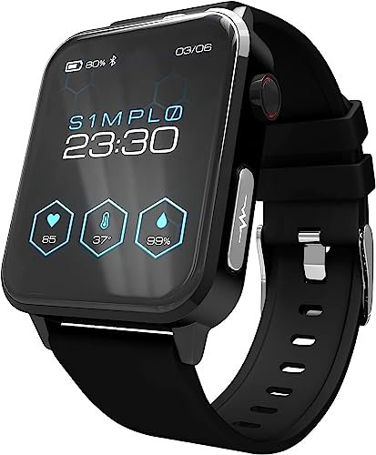 SIMPLO - Smartwatch Uomo e Donna - Monitoraggio Salute e Fitness | ECG portatile combinato con PPG - Saturimetro | SIMPLO premium senza costi per un anno - monitoraggio salute da un medico 24/7