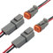 CESFONJER Connettore DT 2 Pin, Spina Sigillato Grigio Maschio e Femmina Auto Impermeabile Filo Elettrico Connettore Spina, con cavo 16AWG, per moto, scooter, auto, barche (2 set)