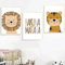 Youihom 3 Poster Tiere Kinder Bild Kinderzimmer Jungen 30 x 40 cm Boho Poster Safari Löwe Tiger Hakuna Matata Bild Wanddekoration Babyzimmer Drucke auf Leinwand ohne Rahmen