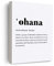 Ohana Definition Leinwand-Poster, Malerei, Wandkunst, Ohana-Definition, Druck, Bild, Kunstwerk, gerahmt, fertig zum Aufhängen, für Zuhause, Wanddekoration, 30,5 x 38,1 cm