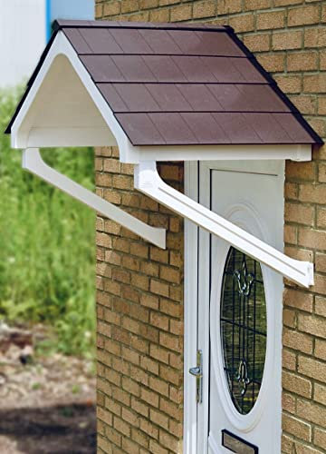 UK CANOPIES Apex Front Door Canopy, Porch Canopy, Rain Shelter For Door, Over Door Canopy - Easy-To-Install, No Maintenance, Depth72.5xW149xH97cm