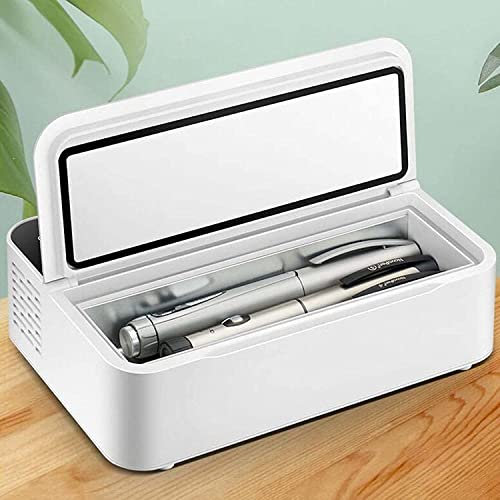 Samnuerly Mini Enfriador de insulina, Nevera para medicamentos y Enfriador de insulina, Caja de Viaje pequeña, Caja de refrigeración portátil para Coche, Viaje, hogar