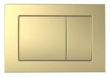 Flush Plate for in Wall Cistern | ABS Plastic | Dual Flush | Rectangle Button | 1200mm Brushed Gold