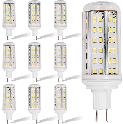 TPMAFF G8,5 LED-Glühbirne, 10 Watt, 1000 Lumen, G8,5-Lichtquelle, G8,5-LED-Mais-Glühbirne mit Doppelstiftsockel (entspricht 100 Watt Halogen), AC 85 V–265 V, Nicht dimmbar (10 Stück)